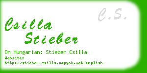 csilla stieber business card